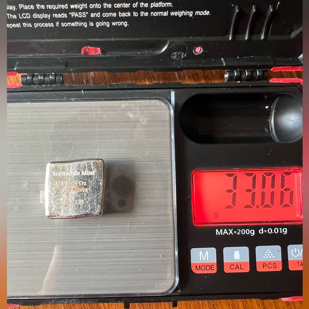 1 oz .999 Silver Bar - Hand Poured Solid Silver Bullion Square #A559 - Picture 2 of 5